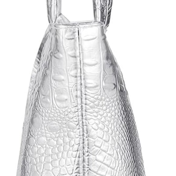 Women’s Crocodile Leather Tote Bag Large Shoulder Satchel Organizer - Picture 3 of 6
